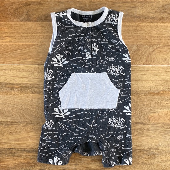 Little Bibsy-Sea Onesie - Picture 1 of 4